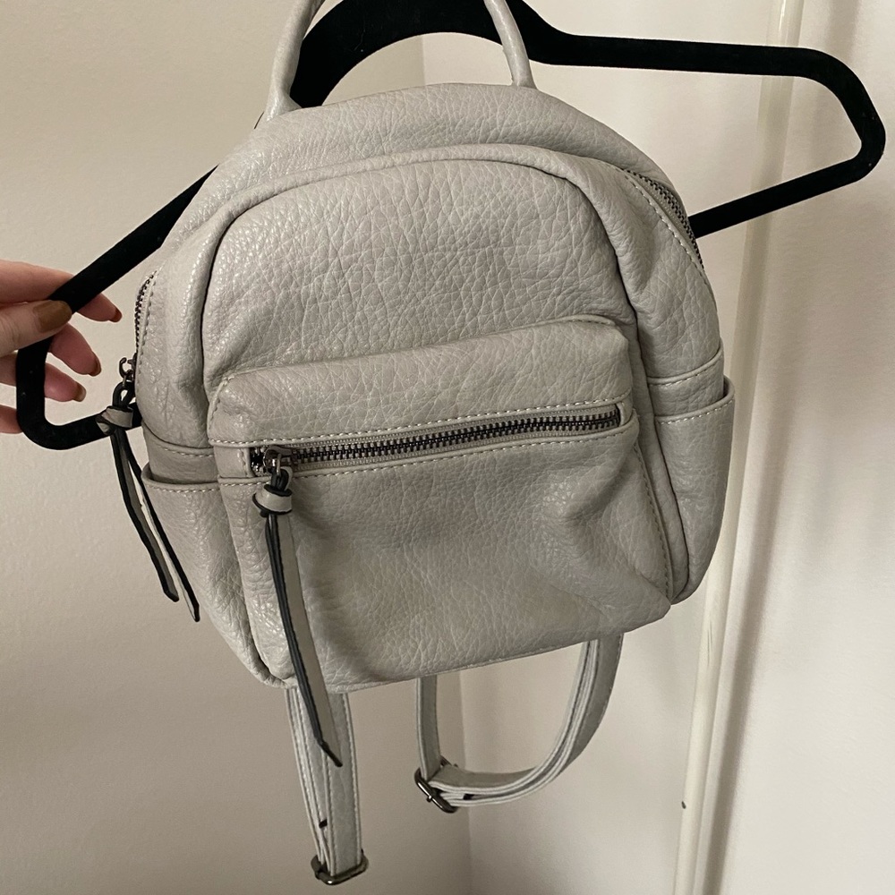 Mini gray backpack